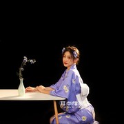 日式和服女正装改良中国风，紫色小邹菊神明少女写真和风浴衣连衣裙