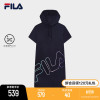 FILA 斐乐女子连衣裙2023秋时尚休闲宽松连帽纯棉连身裙