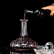 轻奢高档红酒醒酒器家用加厚带盖欧式水晶玻璃葡萄酒瓶醒酒壶装饰