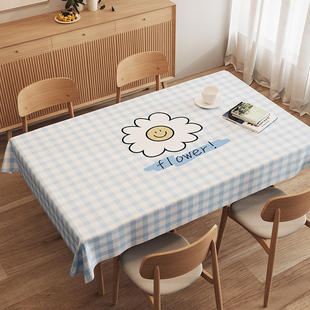 小清新桌布防水防油免洗餐桌布，北欧长方形茶几桌布pvc塑料桌布