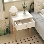 床头柜简约现代小型家用卧室，床头置物架出租房，简易奶油风储物柜