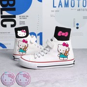 2023儿童凯蒂猫联名鞋中大童女学生软妹hellokitty帆布鞋