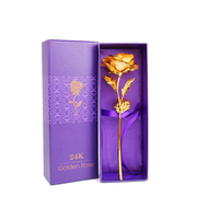 金玫瑰(金玫瑰)24k金箔，玫瑰花束铂金玫瑰花创意，情人节礼物送女友男生生日