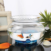 绿萝水培花盆透明玻璃，花瓶花边大号水养植物器皿，碗莲盆鱼缸乌龟缸