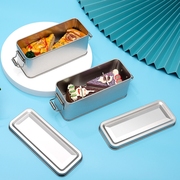 复古铁饭盒包装盒甜品盒马口铁收纳盒长方形礼野餐盒搭扣密封