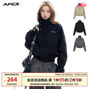 APEA美式复古机能风夹克外套女秋季立领上衣高级感户外冲锋风衣J