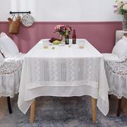 防水壁纸白色蕾丝布艺，北欧式ins风，圆桌餐桌布家用长方形茶几壁纸
