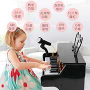 宝丽儿童小钢琴玩具女孩音乐电子琴可弹奏带话筒入门初学者宝宝3