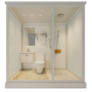 一体整式体淋浴房卫生间家用简易厕所农村洗澡间底座户外成品