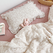 可爱兔子儿童被套单件全棉，纱布柔软透气婴儿宝宝，幼儿园纯棉小被罩