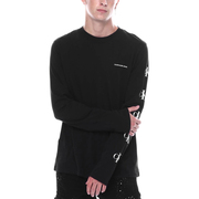 Calvin Klein/凯文克莱男士袖边CK字母印花圆领长袖T恤打底衫