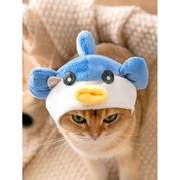 网红小猫咪俏皮可爱宠物，头套搞笑搞怪头饰布偶猫，蓝猫帽子装扮用品