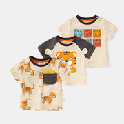 宝宝衣服婴儿短袖t恤卡通，印花男童2-3岁1夏装，儿童宝宝女小童上衣