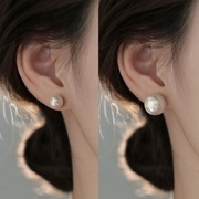 高级珍珠耳钉女小众设计感耳环气质名媛耳扣2023年潮耳饰