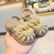 女宝宝鞋子夏季包头婴儿凉鞋0一1-3岁半软底学步鞋女童公主鞋