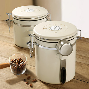 咖啡豆保存罐食品级，单向排气咖啡粉密封罐真空，奶粉储存盒储豆罐子