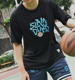PDCT 美式篮球专业投篮训练服运动速干排汗短袖男SlamDunk印花T恤
