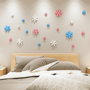 小花客厅卧室温馨床头沙发，背景墙3d立体墙，贴画房间布置自粘装饰品