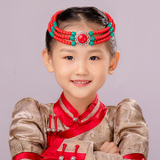 异域风情女儿童额饰额头链子头饰，少数民族复古风藏族旅拍饰品蒙古