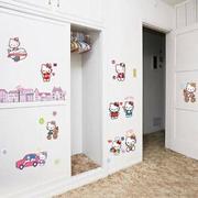 hellokitty猫儿童房间装饰品，贴画墙贴女孩卧室，温馨柜子衣柜门贴纸