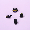 黑色猫咪胸针可爱日系小众个性卡通金属徽章别针配饰包包装饰勋章
