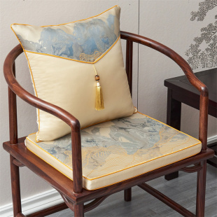 现代中式轻奢风坐垫椅子垫沙发垫，茶椅管帽椅，餐桌垫可拆洗防滑定制