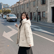 23韩版中国红三色中长款小个子90绒羽绒服 D96-170-P260-K398