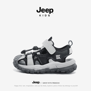 jeep男童包头凉鞋夏款运动透气童鞋，轻便鞋子2024儿童沙滩鞋子