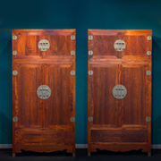 黄花梨四件柜（一对）中式明清古典家具收藏海南黄花梨家具顶箱柜