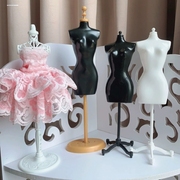 芭比娃娃装饰摆件婚纱婚甜品台衣架模特蛋糕衣服展示架