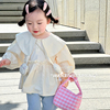 SASA的丸子妹 女童衬衫2024春季立体兔子女孩娃娃衫长袖儿童上衣