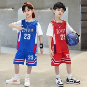 2022最夏季儿童篮球服男童23号速干球服套装童装短袖时尚潮流