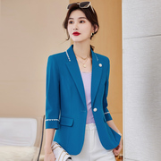 外搭短款西装外套女薄款2023夏季韩版休闲气质时尚小个子西服