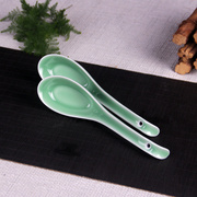 青瓷创意陶瓷勺子，调羹陶瓷汤匙陶瓷中号汤勺，中式家用餐具