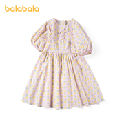 巴拉巴拉童装女童裙子，2023夏装儿童纯棉，连衣裙中大童田园活泼
