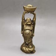 收藏古玩复古做旧黄铜观音佛像达摩弥勒佛铜器摆件地摊杂件