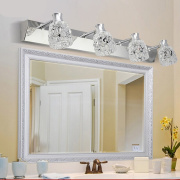 镜前灯led镜前灯浴室欧式镜前灯，现代简约卫生间不锈钢镜灯三头