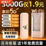 首年免费随身wifi20245g无线移动网络wifi流量，网卡wilf车载免插卡，路由器高速宿舍便携带适用华为手机