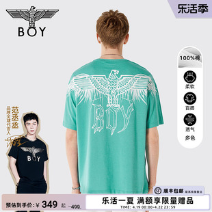 萤火之光boylondon夏季短袖，男女同款酷帅圆领，时尚t恤n01004