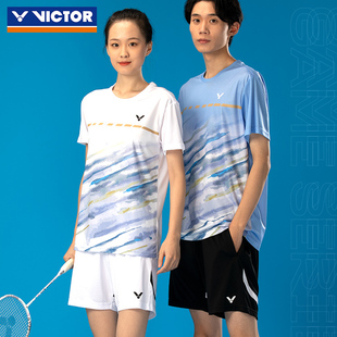 23新victor胜利羽毛球服威克，多专业比赛运动服无袖速干透气t20038