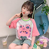 女童t恤夏装2024韩版洋气，儿童半袖夏季小女孩短袖体恤上衣潮