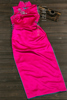 茧玥手工旗袍老上海高端定制店玫红色重磅，真丝传统改良无袖长款