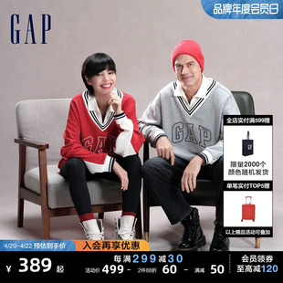 gapx8on8联名龙年限定男女，2024春季假两件情侣针织衫480021