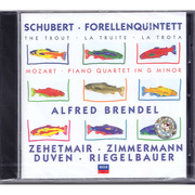 原版进口cd，舒伯特:鳟鱼钢琴五重奏莫扎特钢琴四重奏布伦德尔