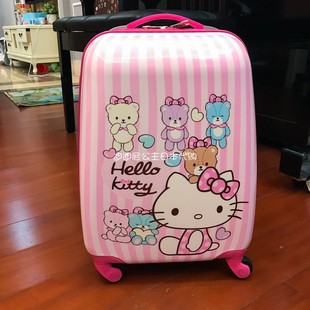 日本hellokitty儿童行李箱，16寸小学生旅游箱万向轮拉杆箱