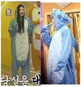 金智妮朴智旻同款鲨鱼蓝色卡通连体睡衣成人可爱动物男女演出服装