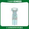 香港直邮潮奢 Self-Portrait 女士粉蜡笔浅蓝色蕾丝衬衫式连衣裙