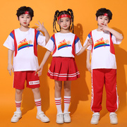 儿童爱国演出服幼儿园舞蹈班服小学生啦啦队拉拉操运动会表演服装