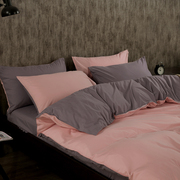 纯色床单被套床上用品四件套，网红1.5m床笠磨毛，1.8米全纯棉三件套