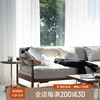 实木沙发床良年折叠两用客厅，多功能小户型可伸缩单人北欧科技布